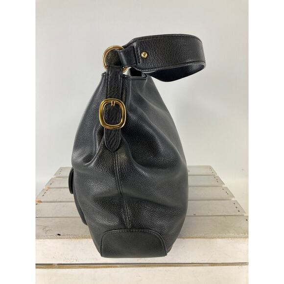 MICHAEL KORS, LARGE BLACK PEBBLED LEATHER SHOULDER BAG - Picture 5 of 16